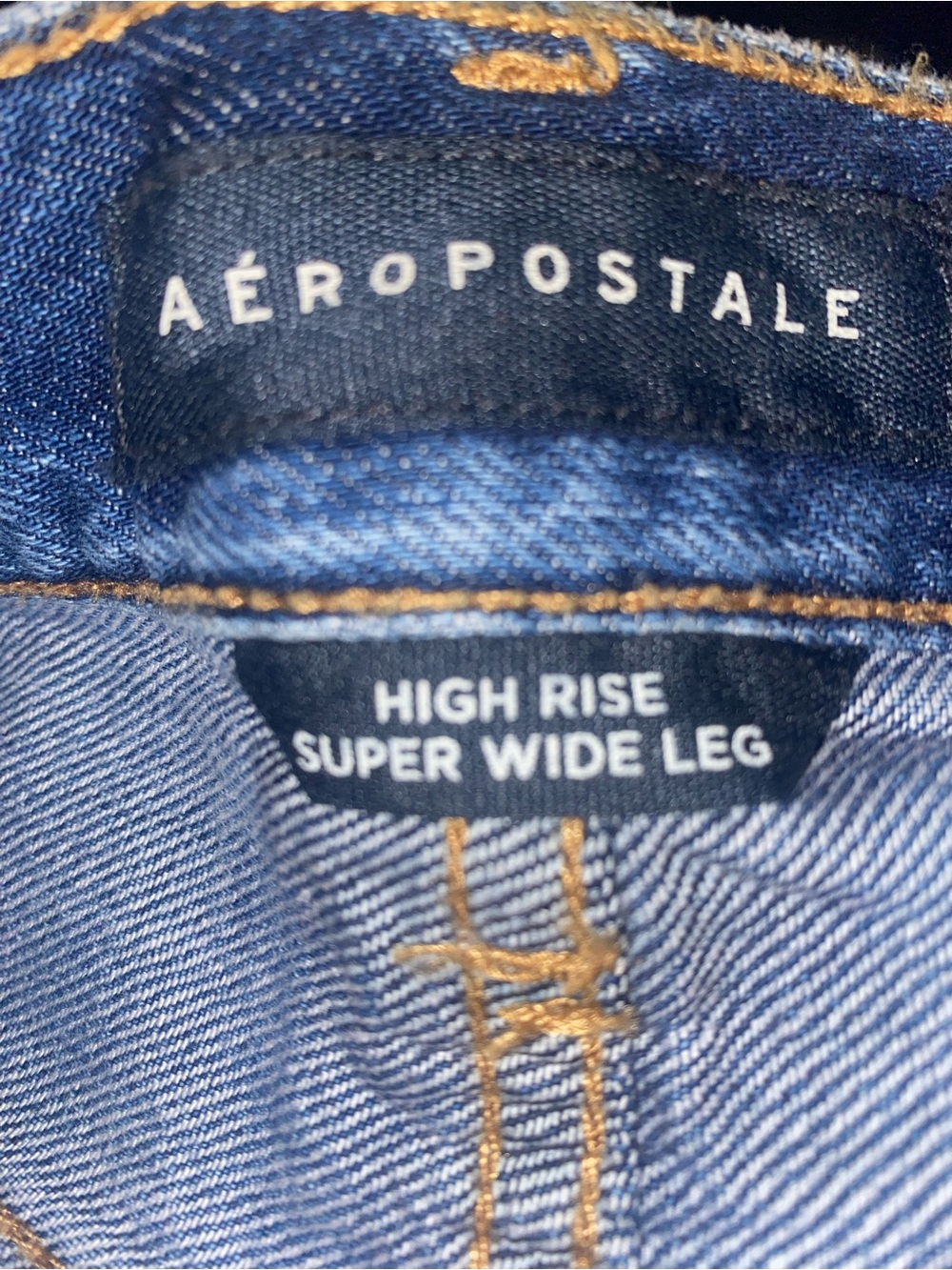 Aeropostale Distressed High-Rise Super Wide Leg Jean SZ 4 - Picture 4 of 4
